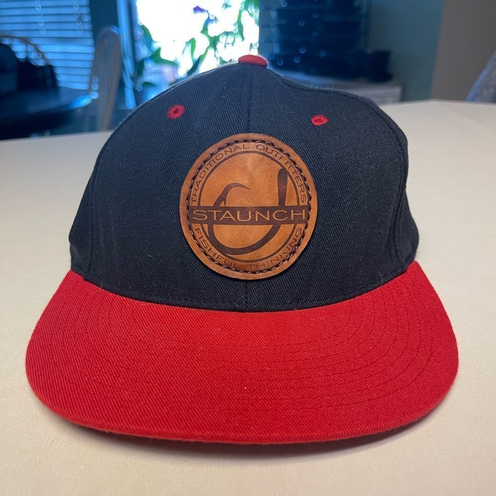 Staunch Traditional Outfitters - Leather patch fishing flexfit cap